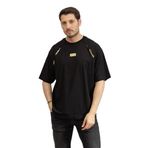 Versace Jeans Couture Erkek Bisiklet Yaka T-Shirt, Siyah, L Beden