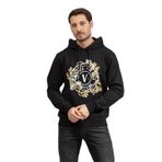 Versace Jeans Couture Erkek Kapüşonlu Sweatshirt, Siyah/Gold, XL