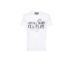 Versace Jeans Couture Erkek Slim Fit Bisiklet Yaka T-Shirt, Beyaz, M
