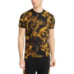 Versace Jeans Couture Erkek Tişört Siyah - Çok Renkli, Siyah/Altın, L