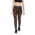 Versace Jeans Couture Kadın Tayt, Siyah/Altın, 40 Beden 77HAC114JS417