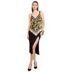 VERSACE JEANS COUTURE Kadın V Yaka Askılı Bluz, Siyah, 42