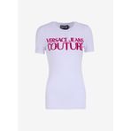 VERSACE JEANS COUTURE Kadın Yuvarlak Yaka, Baskılı T-Shirt, Beyaz, M