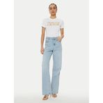 VERSACE JEANS COUTURE Kadın Yuvarlak Yaka, Baskılı T-Shirt, Beyaz, XS