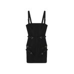 VERSACE JEANS COUTURE Kare Yaka Düz Kısa Elbise, 40, 5003281089, Siyah, Kadın