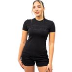 VERSACE JEANS COUTURE Siyah Logolu Pamuklu Bisiklet Yaka Slim Fit T-Shirt, S, 76HAH6A8 J0020 899, SİYAH, Kadın