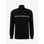 Versace Jeans Couture Yarım Balıkçı Yaka Slim Fit Siyah - Beyaz Erkek Kazak 75GAFM07CM06HA0E - XL