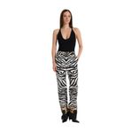 VERSACE JEANS COUTURE Yüksek Bel Çizgili Siyah-Beyaz Pantolon, 44, 5003281075, Siyah - Beyaz, Kadın