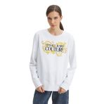VERSACE JEANS COUTURE Yuvarlak Yaka Baskılı Sweatshırt, M, 5003220198, Beyaz, kadın