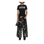 VERSACE JEANS COUTURE Yuvarlak Yaka Baskılı T-Shirt, S, 5003220197, Siyah, Kadın