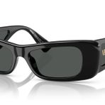 Versace Kadın Güneş Gözlüğü Siyah Çerçeve, Koyu Gri Lensler, 54MM, Siyah Koyu Gri, 54/17/135