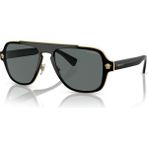 Versace MOD.2199 1002/81 56 18 145 Polarize Erkek Güneş Gözlüğü - Siyah - Altın