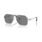 Versace VE 2284 10006G 63 Geometrik Gri Metal Erkek Güneş Gözlüğü