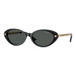 Versace VE 4469 GB187 54 Oval Siyah Kombine Kadın Güneş Gözlüğü