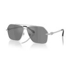 Versace Verace Ve 2284 10006g 63 Erkek Geometrik Gri Metal Güneş Gözlüğü