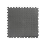 VersaTex Garaj Zemini 45,7 x 45,72 cm Kare Plastik Madeni Para Üstü Kilitli Yer Karosu, Ev Spor Salonu, Garaj Zemin, Fuar Zemin, Bodrum Fayansları, 16'lı Paket (Gri)