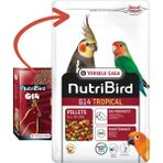 Versele-Laga Nutribird G14 Tropıcal Pelet Yem 1kg Bölme Tanecikli İçerik ile Kuşlar İçin Özel