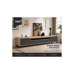 Vertex Mobilya Legno Premium 180cm Modern Tv Ünitesi Safir-ant Antrasit