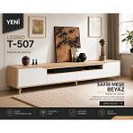 Vertex Mobilya Legno Premium 180cm Modern Tv Ünitesi Safir Meşe-beyaz Sarı