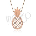 Vertigo Takı Rose Sade Ananas 925 Ayar Gümüş Kolye