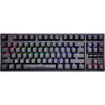Vertux Oyun Klavyesi, Mekanik Tkl%80, Kablosuz Bluetooth Ve Usb-C Kablo 1,8 M, Mavi Anahtar Tuşları,