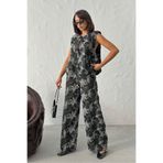 VERYMODA Nakışlı Keten Pantolon - Siyah | F2008