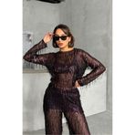 VERYMODA Pul Palet Bluz - Siyah Bordo | F1612