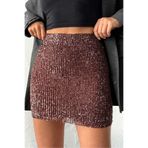 VERYMODA Pullu Etek - Kahve | F1980