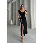 VERYMODA Siyah Düz Viskon Elbise | VMD2715