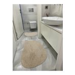 vescarpet station Lazer Kesim Peluş 2'li Curve Vizon Banyo Paspası Özel Tasarım
