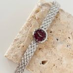 Vesce Atelier Osier Gümüş Saat Bordo - standart