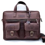 Veskemann Randy Antik Kahve Unisex Hakiki Deri Evrak&Laptop Çantası (antik kahve)