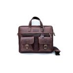 Veskemann Unisex Antik Kahve Randy Hakiki Deri Evrak&Laptop Çantası