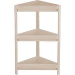 Vesken 3 Katlı Modüler Üçgen Raf Ünitesi 33 x 44 x 71 cm Mutfak Rafı, Banyo Rafı - Bej