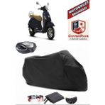 Vespa Gts 250 Abs Branda Siyah Arka Çanta Uyumlu(Topcase) Motosiket Brandası Motor Örtüsü Çadır Su Geçirmez Motosiklet Kılıfı Motor Brandası,lastikli,taşıma Torbalı