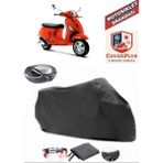 Vespa Lx 150 I.e Branda Siyah Arka Çanta Uyumlu(Topcase) Motosiket Brandası Motor Örtüsü Çadır Su Geçirmez Motosiklet Kılıfı Motor Brandası,lastikli,taşıma Torbalı