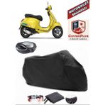 Vespa Primavera 150 S Branda Siyah Arka Çanta Uyumlu(Topcase) Motosiket Brandası Motor Örtüsü Çadır Su Geçirmez Motosiklet Kılıfı Motor Brandası,lastikli,taşıma Torbalı