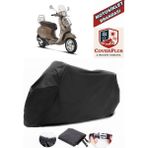 Vespa Primavera 50 Touring Branda Siyah Motosiket Brandası Motor Örtüsü Çadır Su Geçirmez Motosiklet Kılıfı Motor Brandası,lastikli,taşıma Torbalı - Arka Çanta UYUMSUZ