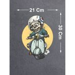 Vespa Scooter Kuru Kafa Sticker - Araba Oto Motosiklet Karavan Sticker - 00012 30x21 Cm