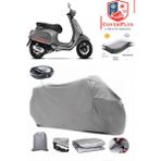 Vespa Sprint 50 Branda Gri Arka Çanta Uyumlu(Topcase) Motosiket Brandası Motor Örtüsü Çadır Su Geçirmez Motosiklet Kılıfı Motor Brandası,lastikli,taşıma Torbalı
