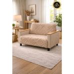 Vessino Home Elara Wellsoft Tekli Koltuk Örtüsü Iskandinav Tarzı Desenli, Yumuşak ve Sıcak Kanepe Örtüsü - Bej - 100 x 215 cm