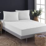 Vessino Home Mikrofiber Kapitone Alez Fitted Su Sıvı Geçirmez Tek Çift Kişilik Yatak Pedi Koruyucu Çarşaf 11EBAT - 100 x 200 cm - Beyaz