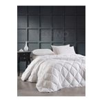 VESSİNOHOME Çift Kişilik Yorgan Silikon Dolgu Elyaf Microfiber Yüzey Beyaz Termal 195x215 Diamant Serisi