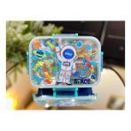 Vest BES0007 Astronot Desenli Şeffaf Kapaklı 3 Bölmeli 800 ml Çelik Beslenme Kabı
