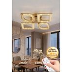 Vesta Model Gold 4"lü Kumandalı Ledli 3 Renk Modu Kristal Salon Mutfak Yatak Çocuk Odası Avize - Altın