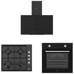 Vestel AF-4661 YS - AO-6004 YS-DG - AD-63340 S Siyah 3'lü Ankastre Set