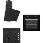 Vestel AF 7684 YS - AO-6104 YS - AD 63340 S Siyah 3'lü Ankastre Set