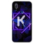 Vestel E5 Dark Neon Yaprak K Harfi Baskılı Uyumlu Silikon Kılıf