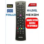 Vestel Finlux Hi-Level Seg Smart Led Tv Kumandası Mor Tuş