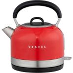 Vestel Kırmızı Retro Su Isıtıcı, Şık ve Pratik Ev Aksesuarı - Altın - Turkuaz